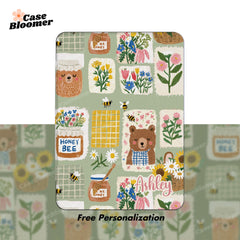 Kawaii Bear Honey Bee Kindle Case, Kobo Case, Free Personalization