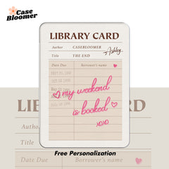 My Weekend is Booked Library Card Guest Check Kindle Case, Kobo Case, Free Personalization