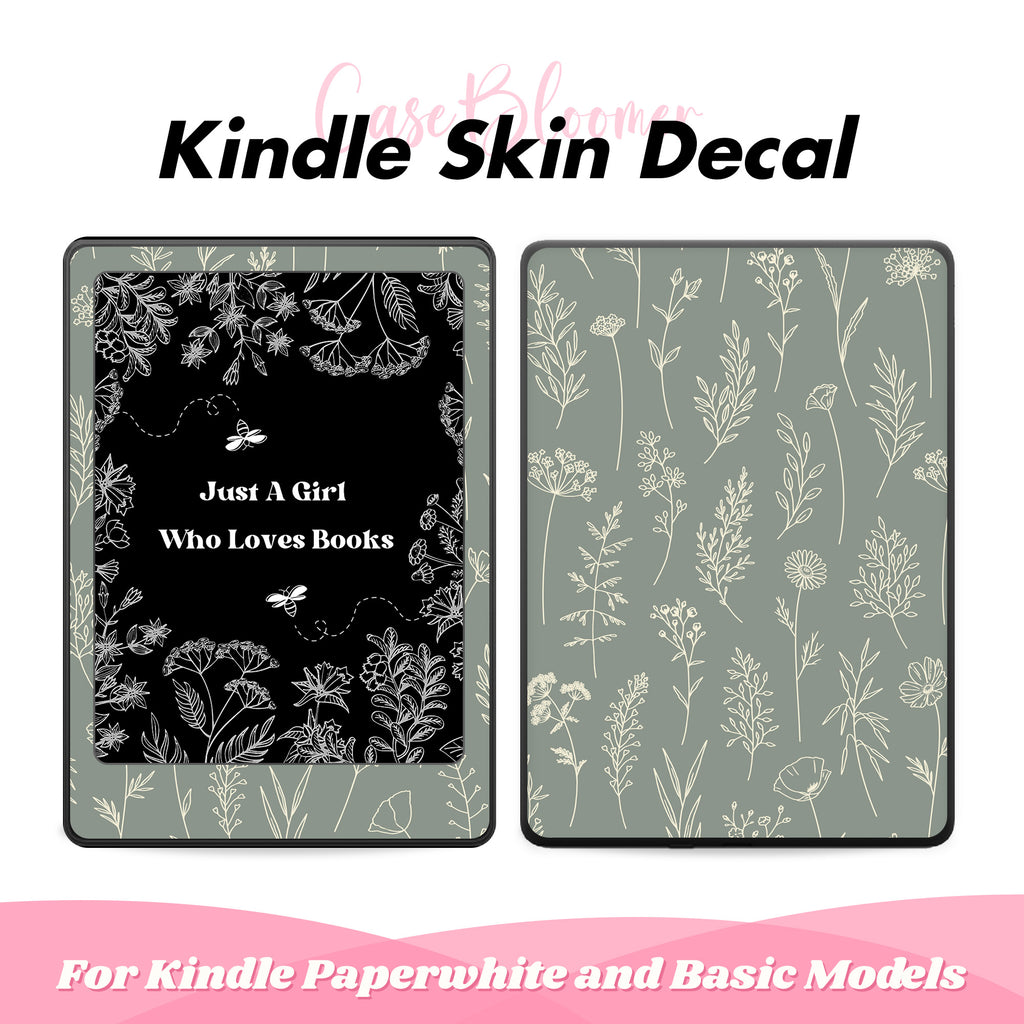 Minimal Botanical Kindle Skin Vinyl WRAP Amazon Kindle Paperwhite