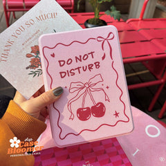 Personalized Do Not Disturb Cherry iPad case, Free Personalization