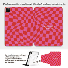 Personalized My Weekend Was Booked Checkerboard iPad case, Free Personalization
